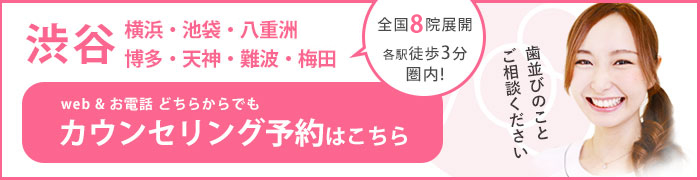 渋谷矯正歯科グループマウスピース型矯正システム渋谷院 ご相談・お問い合わせフォーム